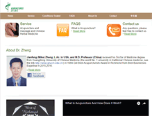 Tablet Screenshot of acupuncturistzheng.com